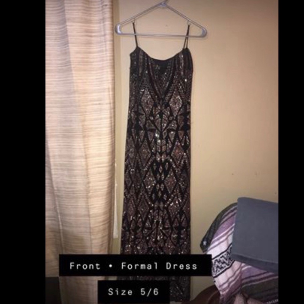 Black and gold formal/prom dress